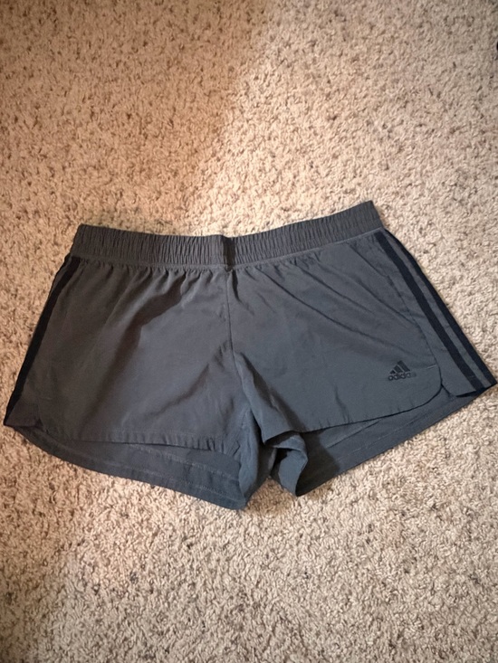 adidas Pants - adidas Women's gray Athletic Shorts with Side Stripes
